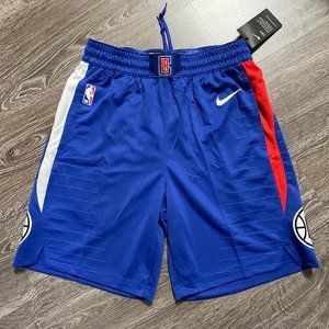 Nike NBA Los Angeles Clippers Icon Swingman Blue Shorts AJ5614-495 Mens M NEW
